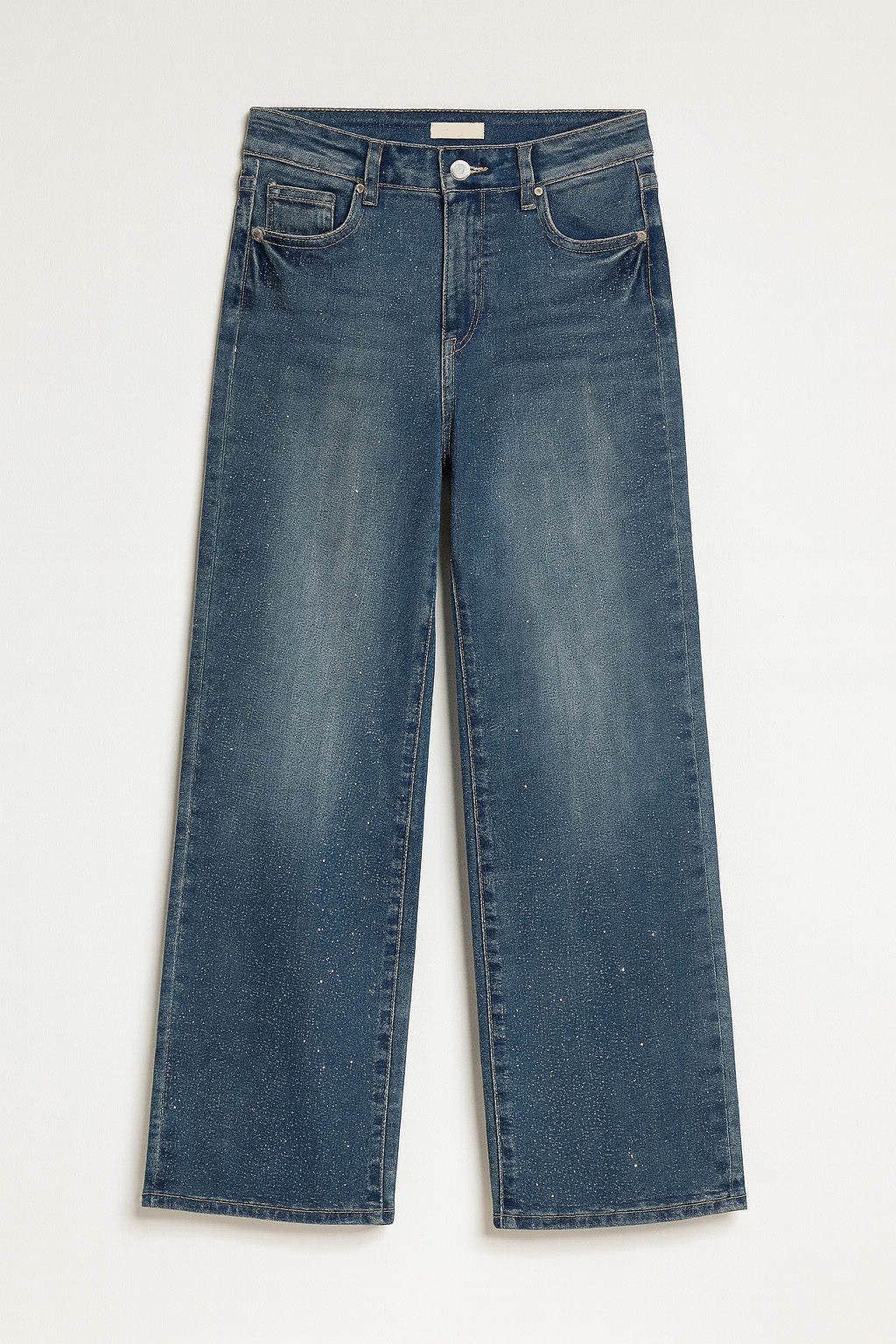 BLUE VINTAGE WASHED DIAMANTE RHINESTONE JEANS
