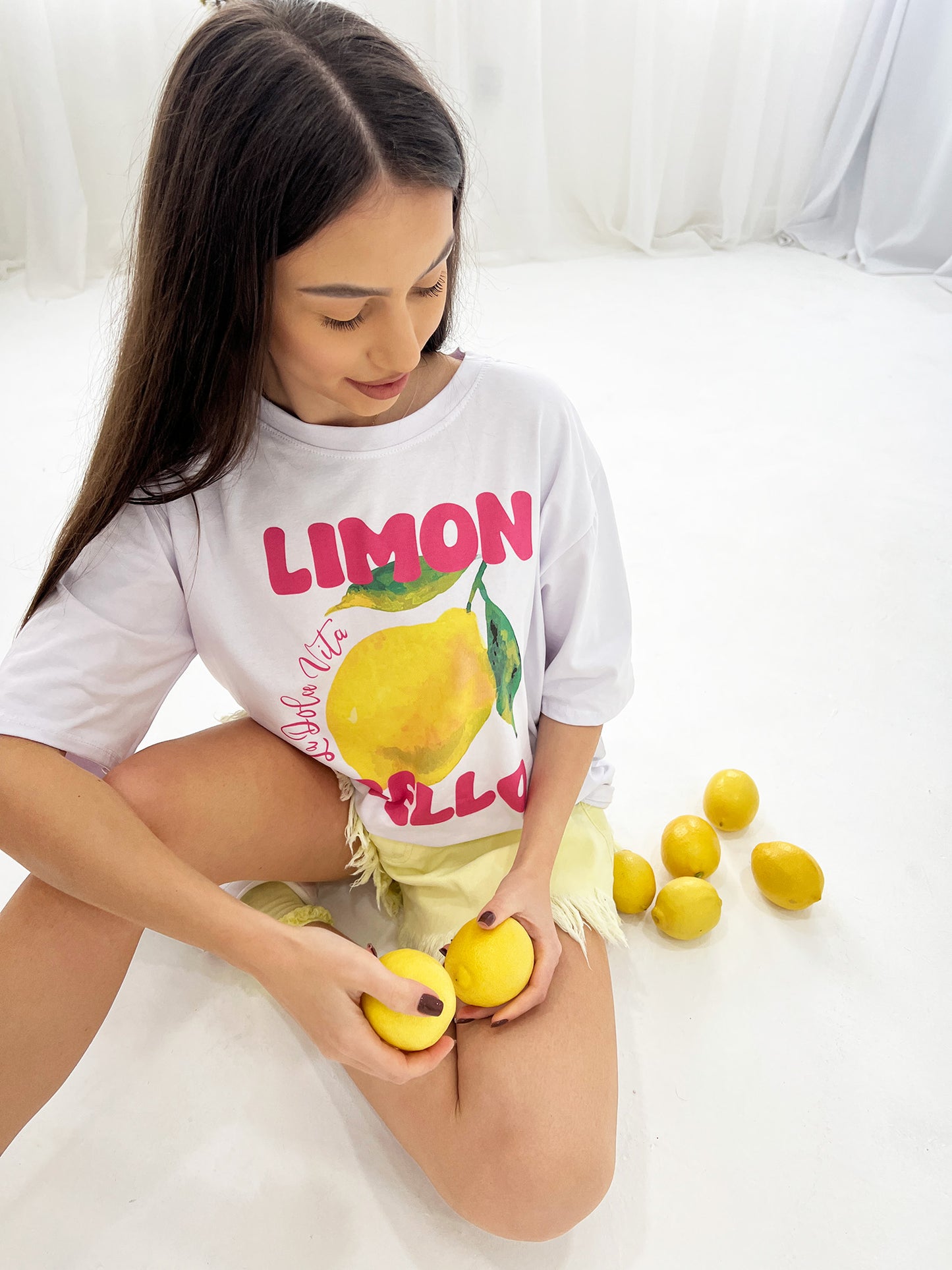 OVERSIZED 'LIMONCELLO' GRAPHIC T-SHIRT - Angeleene