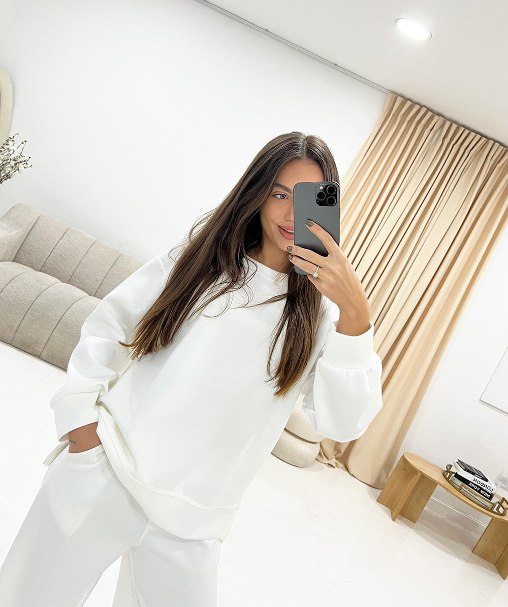 SOFT TOUCH TWO PIECE SET IN WHITE - Angeleene